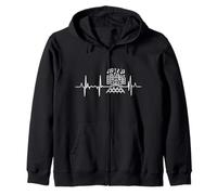 Disc Jockey Heart Line Music Lover Cardiogramme Sweat à Capuche