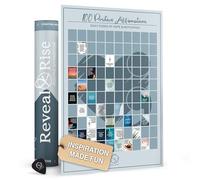 Disc Living Poster à gratter - 100 affirmations positives | Messages de motivation pour le bien-être mental | Sans cadre, brillant, multicolore, impression de lettres, 58,4 x 40,6 cm, décoration