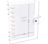 Discagenda Clarity Transparent See Through Clear PVC Planner Personal Organizer Binder Cover (Discbound, A5 / Junior Size)