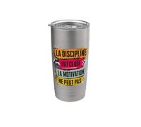 Discipline Depasse La Motivation Gobelet isotherme en acier inoxydable double paroi