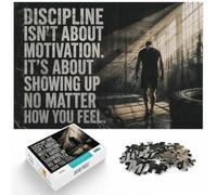 Discipline is About Showing Up, Gym, Hustle Puzzle, 1000 pièces | Pour un loisir intérieur plus long : ce puzzle 1000 pièces pour adultes offre une pause loin des écrans.