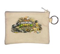 Discipline is The Key First Porte-monnaie Beige