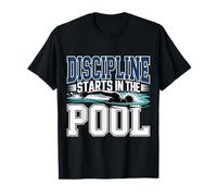 Discipline Starts in The Pool État d’Esprit du Nageur - T-Shirt