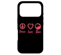 Discjockey Peace Love Rave Music DJ Coque pour iPhone 17 Pro