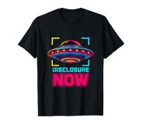 Disclosure Now Théorie du Complot Déclaration de Soucoupe Volante OVNI T-Shirt Graphique avec Valeur
