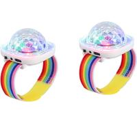 Disco Ball Lights, Lot De 2 Mini Lampes Portables Led De Nuit, Stroboscope, Bracelet Usb, Charge Vocale, Avec Ventouse, Pour Enfant, Fête, Voiture, Danse, Dj Club (Blanc)