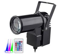 Disco Ball Spotlight, Mini Led RGB Mirror Ball Pin Light, Petite lumière Spot pour jeux de fête de Dart Board, Compatible avec la télécommande (noir)