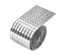 Disco Ball Tiles, Mosaic Glass Sticker, Self Adhesive Squares, 5mm X 5mm 1600 Pieces, for Home Kitchen Living Room Wall Party Decor Craft Project DIY Mirror Tile Art Dance Floor Decoration