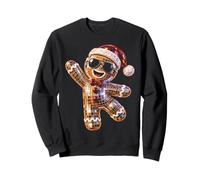 Disco Bonhomme en Pain d'épice drôle Noël Vacances rétro Sweatshirt