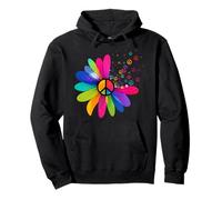 Disco Groovy Tournesol Hippie Rétro 70s Floral Fleur Femme Sweat à Capuche