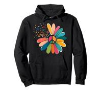 Disco Groovy Tournesol Hippie Rétro 70s Floral Fleur Femme Sweat à Capuche