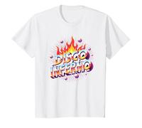 Disco Inferno: Retro Dance Party Fever Art Graphique T-Shirt, Enfant, Blanc, 2 Ans