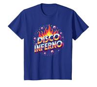 Disco Inferno: Retro Dance Party Fever Art Graphique T-Shirt, Enfant, Bleu Royal, 12 Ans
