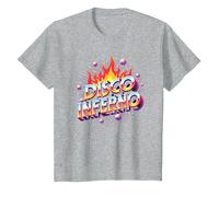 Disco Inferno: Retro Dance Party Fever Art Graphique T-Shirt, Enfant, Gris Chiné, 2 Ans