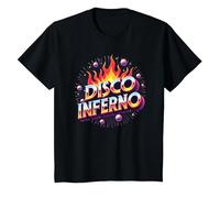 Disco Inferno: Retro Dance Party Fever Art Graphique T-Shirt, Enfant, Noir, 2 Ans