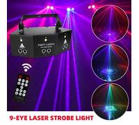 Disco lumière Laser DMX Mini 9 yeux RGBW effet d'éclairage de scène pour DJ Club barre décoration fête lumières lampe de projecteur