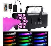 Disco Machine à fumée couleur, 500W de puissance, 3000 CUFT/min de sortie, 500W 18 LED, prise EU