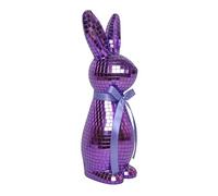 Disco Rabbit Figurine de lapin de Pâques réfléchissant avec boule disco