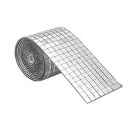 Disco Tiles, Mosaic Wall Tiles, Self Adhesive Waterproof Strong Adhesion Reflective Versatile Lightweight Creative Reusable, Mirror Crafts for Home Indoor Outdoor, 1.57 * 47.24Inches, Silver