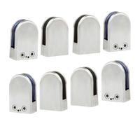 Discoball 8 PCS (10-12mm) Pince à Verre Porte-Verre En Acier Inoxydable 304 Support de Serrage Clamp Clip Plat Main Courante Fenêtre Balustrade Réglable Escalier Salle de Bains