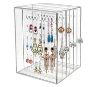 Discoball Acrylique 3 panneaux Organiseur bijoux boucles d'oreilles