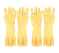 Discoball Lot de 2 paires de gants de lavage en caoutchouc imperméables extra longs Large