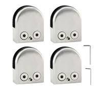 Discoball - Lot de 4 pinces à verre en acier inoxydable 304, pattes de fixation pour verre de balustrade, 50487x4