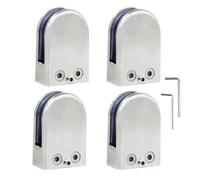 Discoball - Lot de 4 pinces à verre en acier inoxydable 304, pattes de fixation pour verre de balustrade, 50488x4