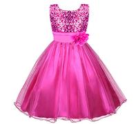 Discoball Robe de princesse, sans manches pour Filles Framboise 8-9 ans