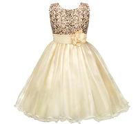 Discoball Robe de princesse, sans manches pour Filles Or 9-10 ans