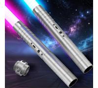 Discoball Sabre laser pour enfants avec 15/20 couleurs, sabres laser rechargeables par USB avec mode sons pour filles et garçons (2 pièces)