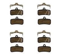 DiscoBrakes 4 paires de plaquettes compatibles avec les systèmes de frein à disque TRP à 4 pots compatibles avec TRP G-Spec Trail SL, Slate T4, Quadiem, composé semi-métallique, freins à disque à 4