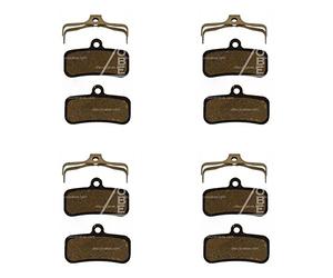 DiscoBrakes 4 paires de plaquettes compatibles avec les systèmes de frein à disque TRP à 4 pots compatibles avec TRP G-Spec Trail SL, Slate T4, Quadiem, composé semi-métallique, freins à disque à 4