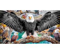 Discord_Aigle à tête Blanche Puzzle pour Adultes: 1000 Pièces en Carton Recyclé - Décoration 38x52cm/1000pcs