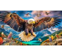 Discord_Aigle à tête Blanche Puzzle pour Adultes: 1000 Pièces en Carton Recyclé pour la Décoration 38x26cm/1000pcs