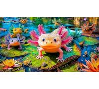 Discord_Axolotl Puzzle pour Adultes: 1000 Pièces en Carton Recyclé pour la Décoration 38x52cm/1000pcs