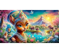 Discord_La Reine d'Égypte Puzzle de 1000 pièces pour la Famille Jeux stimulants et cérébraux 75x50cm/1000pcs
