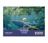 Discord_sinoshow_24085_a_Girl_Lies_on_The_Back_of_an_Enormous_Blue_whal_43541b6c-515e-4f8d-acec-897c249055c8_1 1000 Pièces Casse-tête Difficile, Dur, Quasi Impossible Jeu De Puzzle, Cadeau De Noël Au
