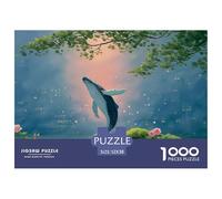Discord_sinoshow_24085_a_Majestic_Whale_Breaching_in_The_Ocean_with_mia_5003af0a-239b-4404-8416-2d17692fa620_4 1000 Pièces Casse-tête Difficile, Dur, Quasi Impossible Puzzle, Jouets Éducatifs Uniques