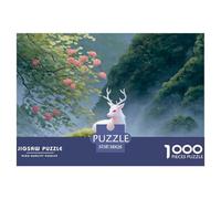 Discord_sinoshow_24085_a_White_Creature_with_Antlers_on_Its_Head_glowin_4f28fcd7-849e-4cf4-9dc3-e3231e3ff948_1 1000 Pièces Casse-tête Stimulant Et Éducatif Puzzle, Cadeau De Noël Aux Images Éclatante