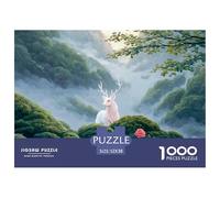 Discord_sinoshow_24085_a_White_Creature_with_Antlers_on_Its_Head_glowin_4f28fcd7-849e-4cf4-9dc3-e3231e3ff948_3 1000 Pièces Casse-tête Difficile, Dur, Quasi Impossible Puzzle, Jeu Familial Anti-Stress