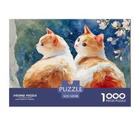 Discord_sinoshow_24085_Two_Cute_Chubby_Cats_Sit_on_a_windowsill_Facing__993872ad-5073-435d-a8a9-fbdedb2ced32_1 1000 Pièces Puzzles Difficile, Dur, Quasi Impossible Puzzle, Jouets Éducatifs Uniques Et