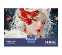 Discord_sinoshow_24085_White-Haired_Girl_with_Fox_Ears_and_a_Red_Crysta_a5f6e26c-dd2d-45db-92ce-6351e66ad243_4 1000 Pièces Puzzles Difficile, Dur, Quasi Impossible Puzzle, Jouets Éducatifs Uniques Et