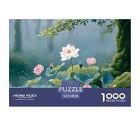 Discord_sinoshow_24085_White_Lotus_Flowers_in_The_Pond_a_Watercolor_pai_15802eb8-f8fc-4d65-9ef5-227489c8e246_1 1000 Pièces Casse-tête Stimulant Et Éducatif Jeu De Puzzle, Jeu Familial Anti-Stress, Jo