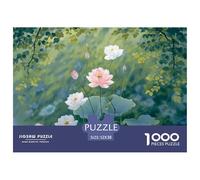 Discord_sinoshow_24085_White_Lotus_Flowers_in_The_Pond_a_Watercolor_pai_15802eb8-f8fc-4d65-9ef5-227489c8e246_2 1000 Pièces Casse-tête Amusant, Stimulant Et Cérébral Puzzle, Jouets Éducatifs Uniques E