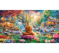 Discord_Statue de Bouddha Puzzle 1000 pièces - Cadeau Amusant Idée Cadeau Parfaite Décoration Murale pour Adultes 75x50/1000pcs