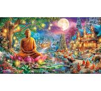 Discord_Statue de Bouddha Puzzle 1000 pièces pour Adultes - Activité Familiale DéFi éduchatiF & Détente 75x50/1000pcs