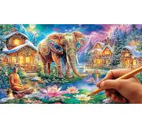 Discord_Statue de Bouddha Puzzle 1000 pièces pour Adultes - Jeu Familial Amusant DéFi éduchatiF Difficile 38x52/1000pcs