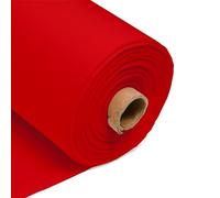 Discount Fabrics LTD Tissu 100 % coton 150 g/m² pour couture, couture, matelassage, doublures de rideaux, taies d'oreiller et fourre-tout, vendu au demi-mètre (rouge, 50 m)