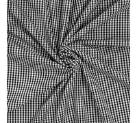 Discount Fabrics LTD Tissu en polycoton vichy au mètre à carreaux pour décoration de robe et loisirs créatifs Noir 114 cm